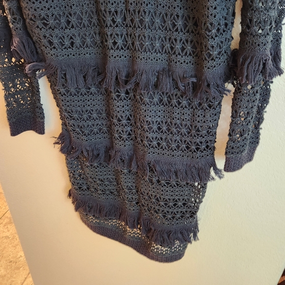 Volcom Stone Row Black Tiered Crochet Witchy Goth Dress - Picture 4 of 7